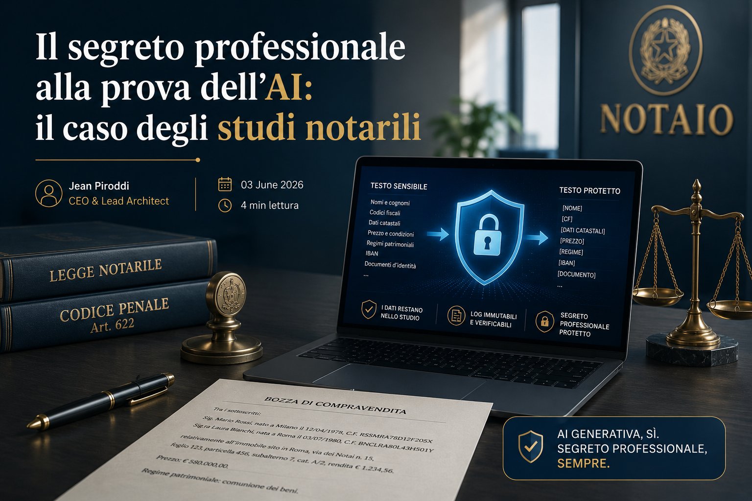 Il segreto professionale alla prova dell'AI: il caso degli studi notarili